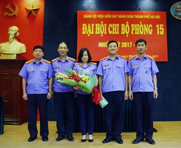 Chi bộ Phòng 15 - Đảng bộ Viện KSND thành phố Hà Nội tổ chức thành công Đại...